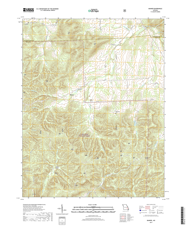 Banner Missouri - 24k Topo Map