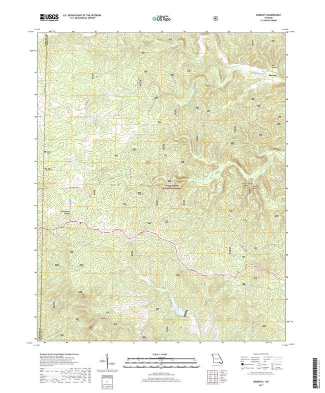 Bardley Missouri - 24k Topo Map