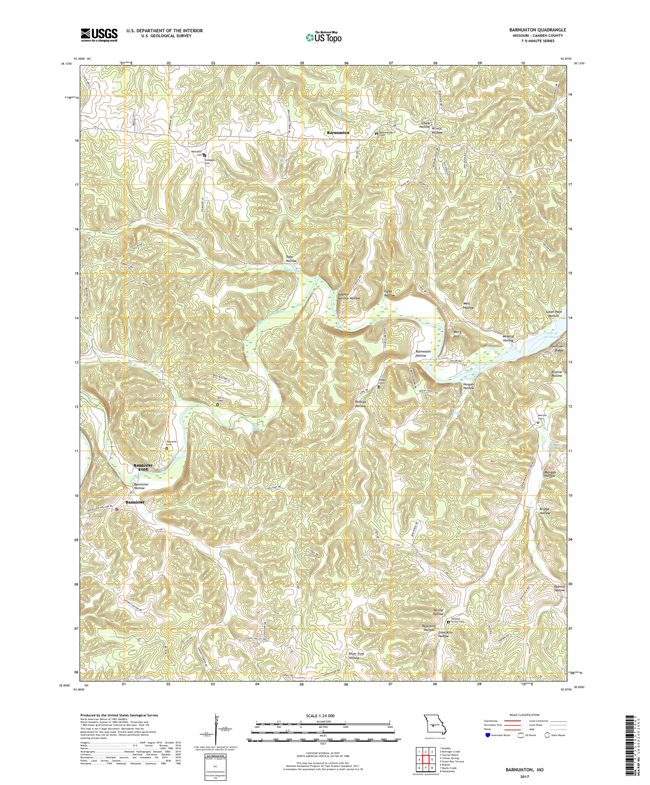 Barnumton Missouri - 24k Topo Map