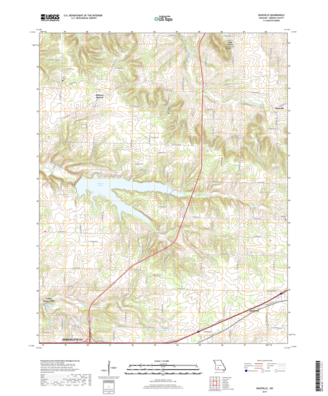 Bassville Missouri - 24k Topo Map