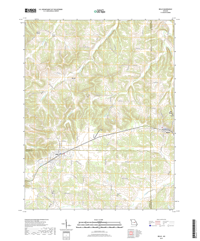 Belle Missouri - 24k Topo Map