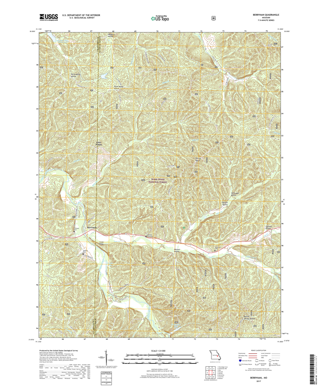 Berryman Missouri - 24k Topo Map