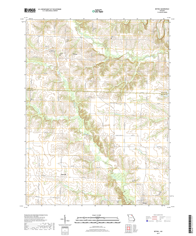 Bethel Missouri - 24k Topo Map