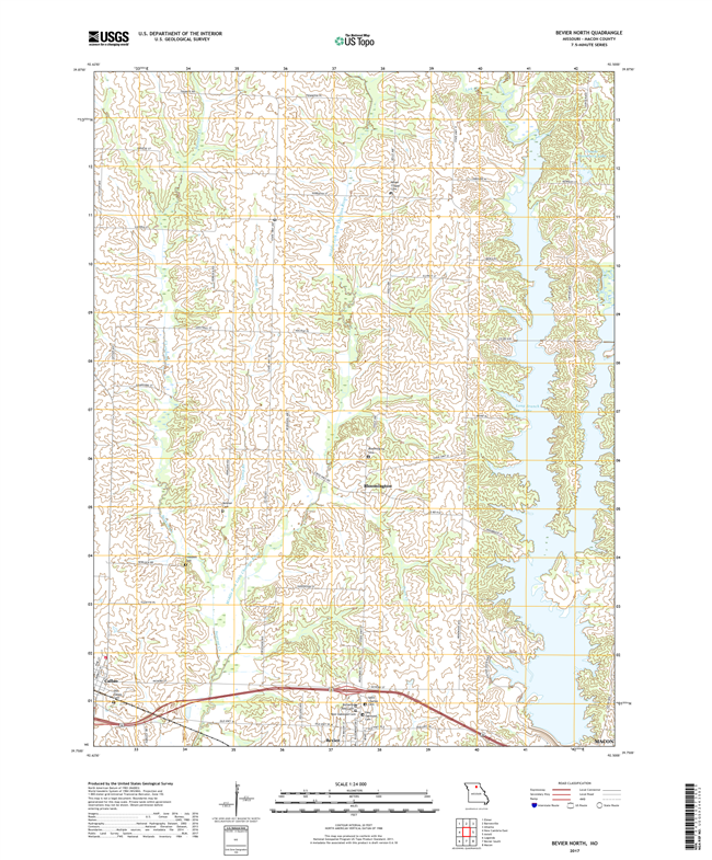 Bevier North Missouri - 24k Topo Map