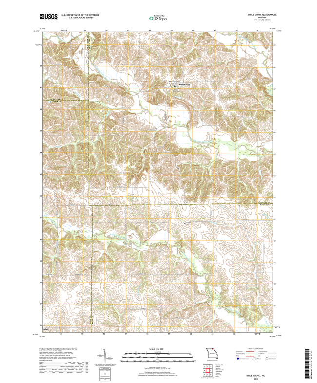 Bible Grove Missouri - 24k Topo Map