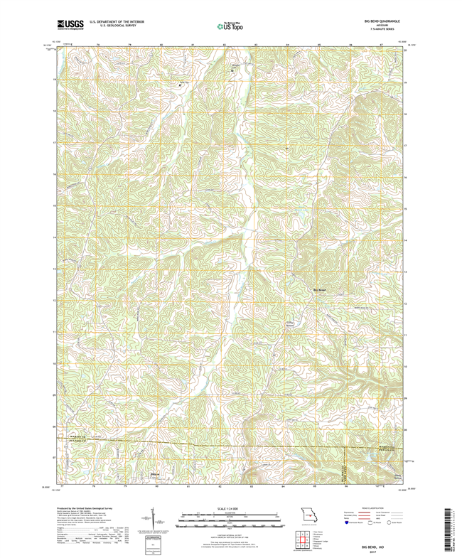Big Bend Missouri - 24k Topo Map