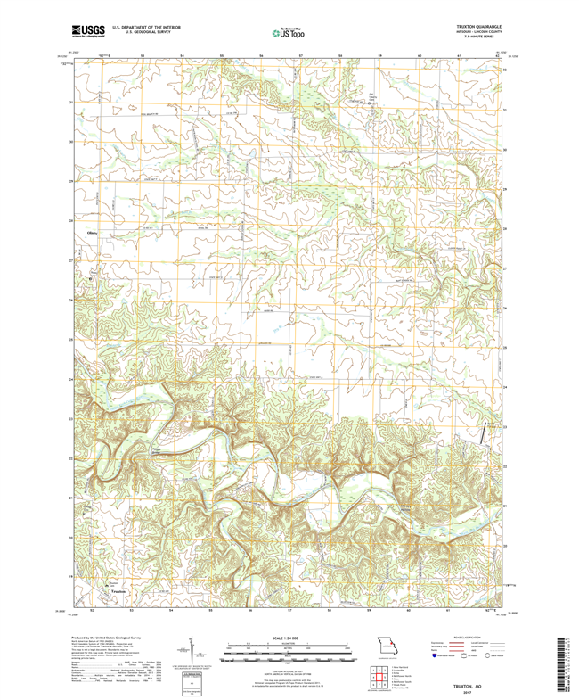 Truxton Missouri - 24k Topo Map