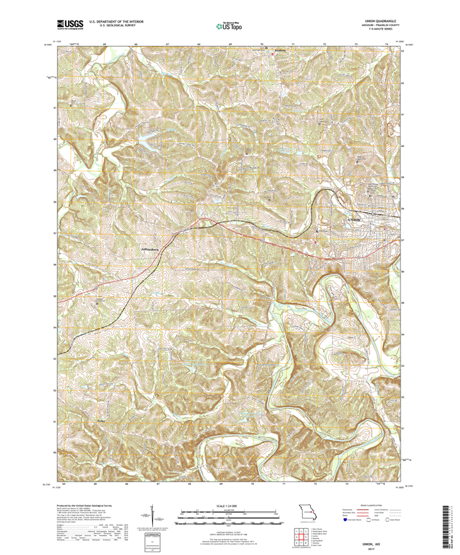 Union Missouri - 24k Topo Map