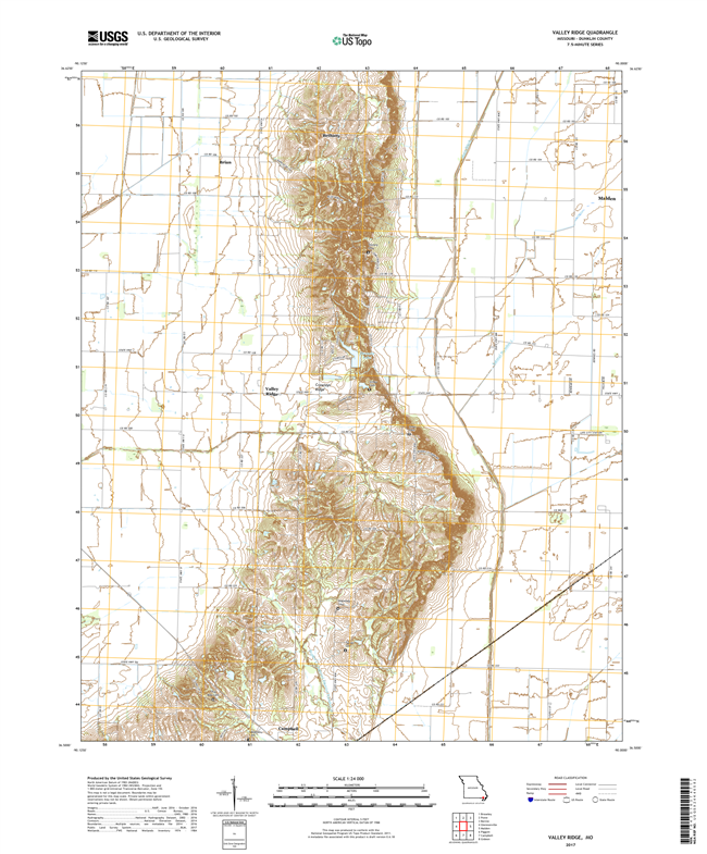 Valley Ridge Missouri - 24k Topo Map