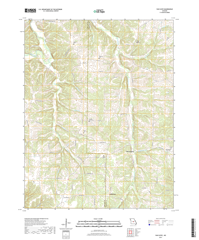 Van Cleve Missouri - 24k Topo Map