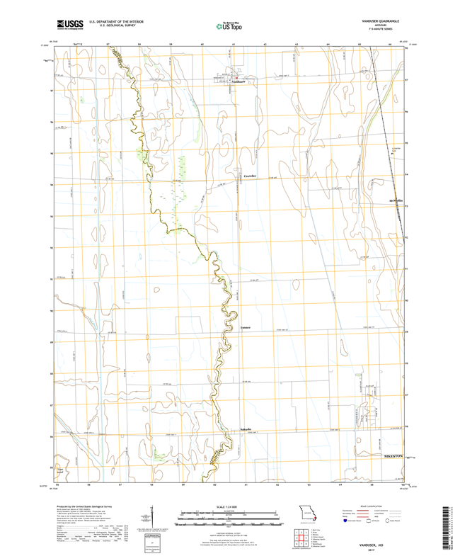 Vanduser Missouri - 24k Topo Map