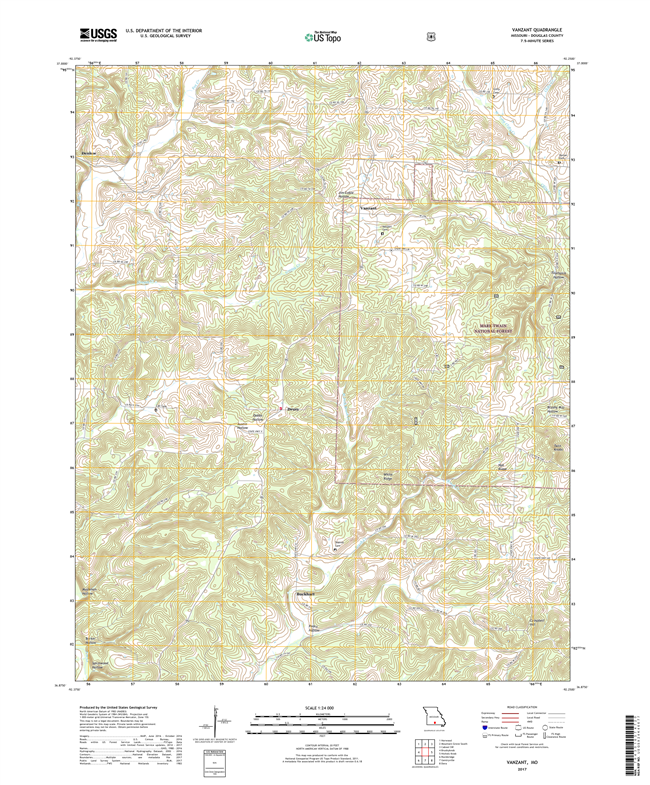 Vanzant Missouri - 24k Topo Map