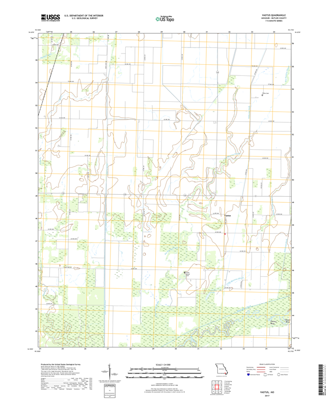 Vastus Missouri - 24k Topo Map