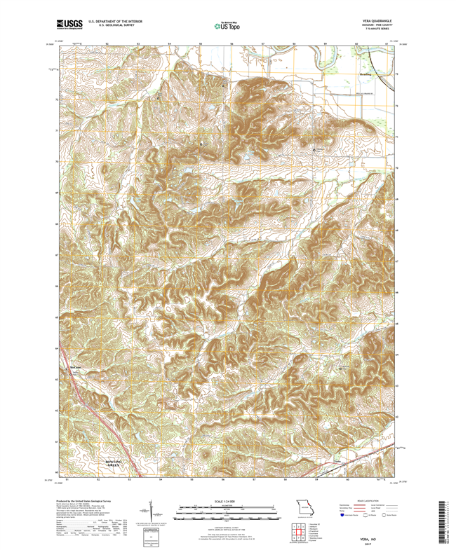 Vera Missouri - 24k Topo Map