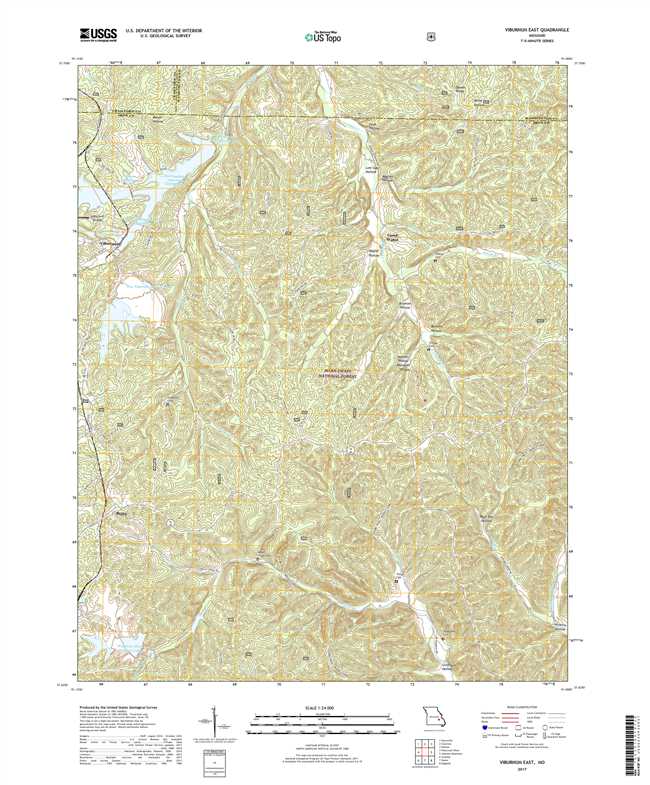 Viburnum East Missouri - 24k Topo Map