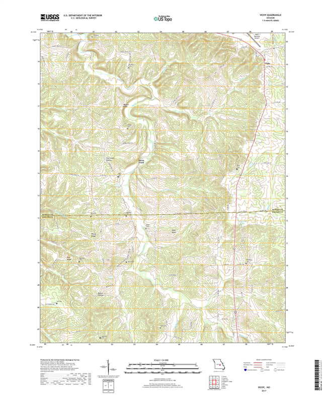 Vichy Missouri - 24k Topo Map