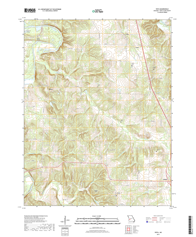 Vista Missouri - 24k Topo Map