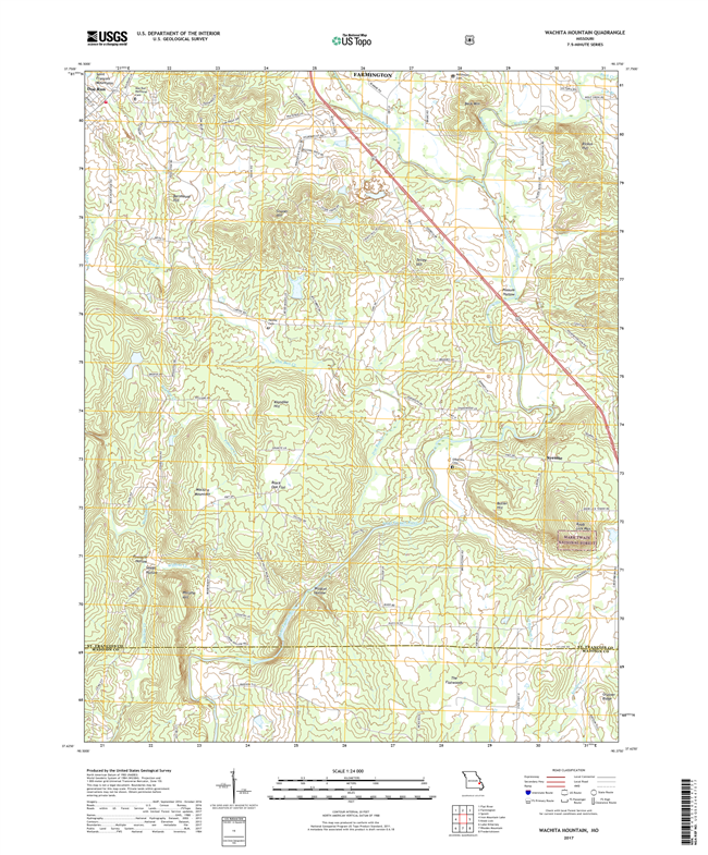 Wachita Mountain Missouri - 24k Topo Map