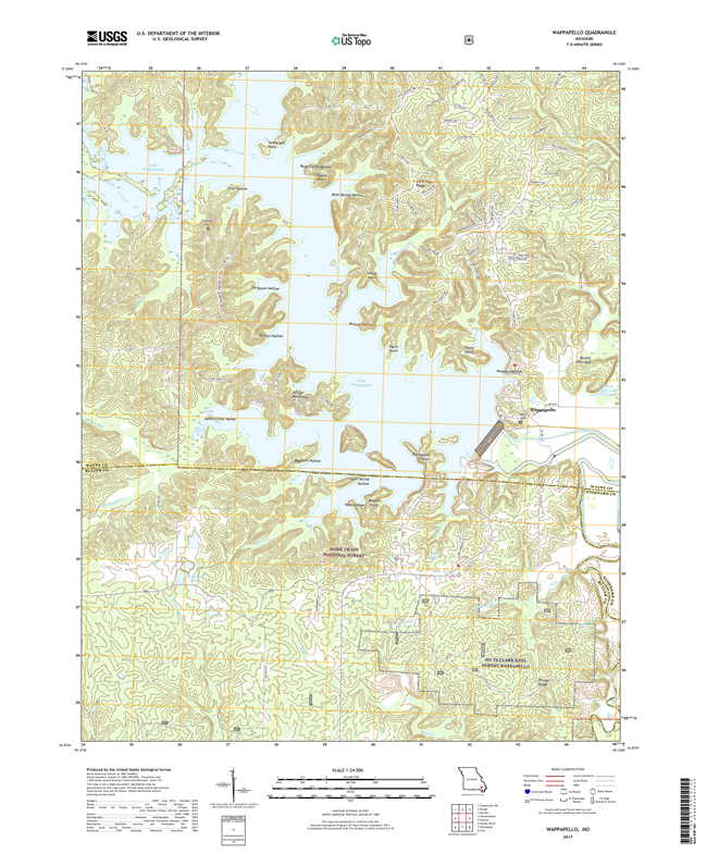 Wappapello Missouri - 24k Topo Map