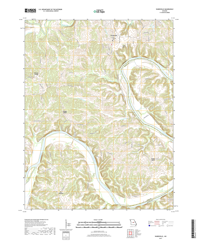 Wardsville Missouri - 24k Topo Map