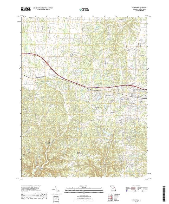 Warrenton Missouri - 24k Topo Map