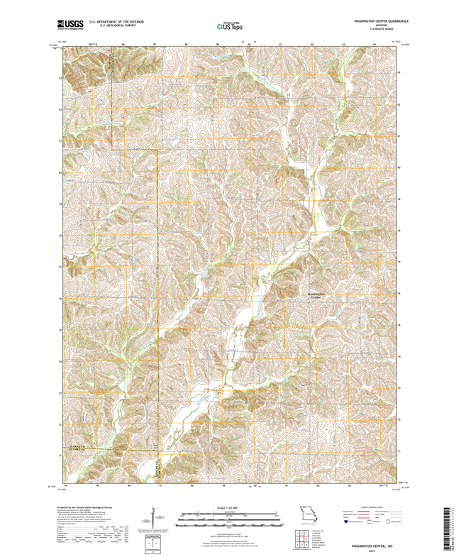 Washington Center Missouri - 24k Topo Map