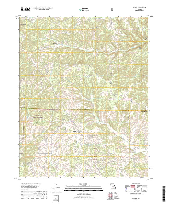 Wasola Missouri - 24k Topo Map