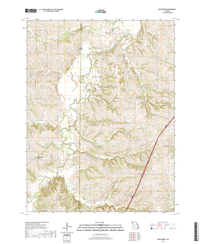 Weatherby Missouri - 24k Topo Map