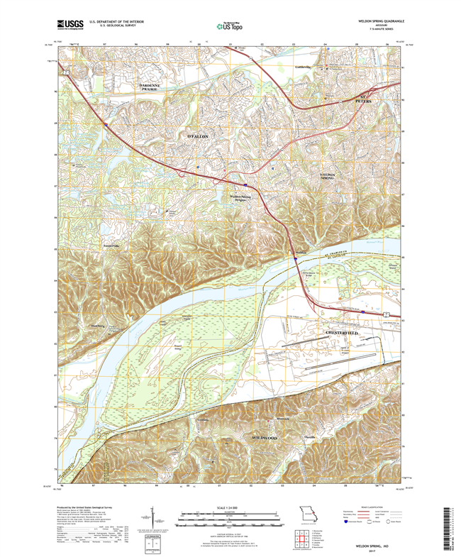 Weldon Spring Missouri - 24k Topo Map