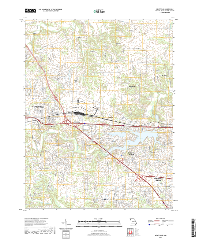 Wentzville Missouri - 24k Topo Map