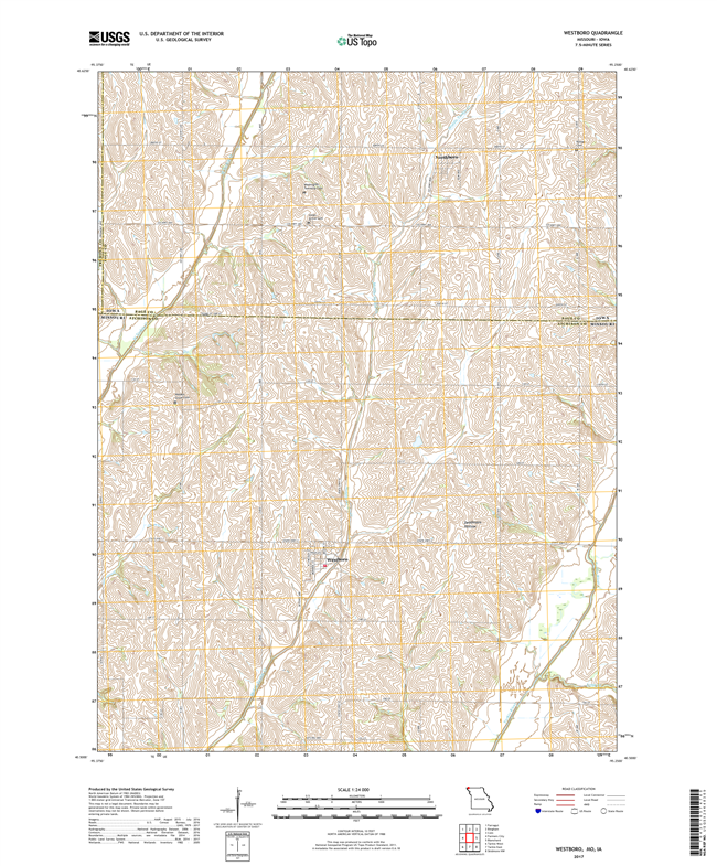 Westboro Missouri - Iowa - 24k Topo Map