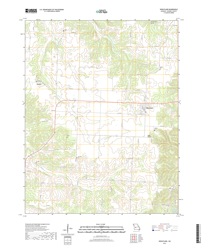 Wheatland Missouri - 24k Topo Map