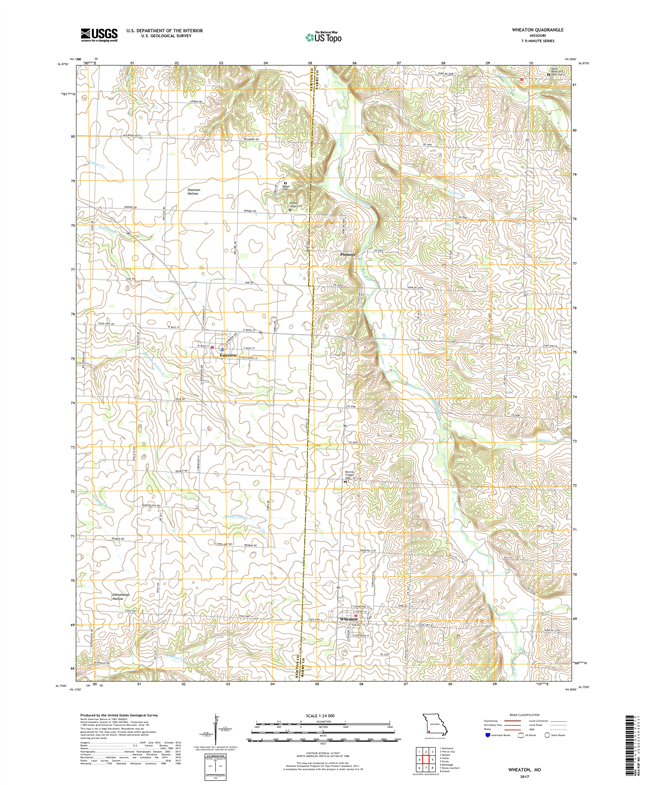 Wheaton Missouri - 24k Topo Map