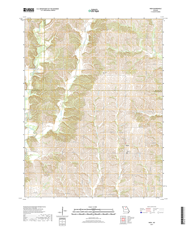 Wien Missouri - 24k Topo Map