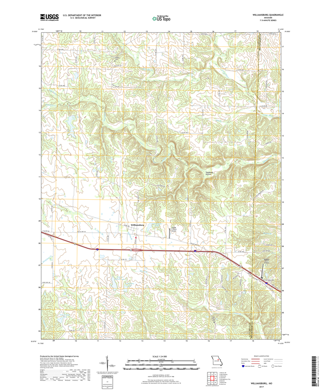 Williamsburg Missouri - 24k Topo Map