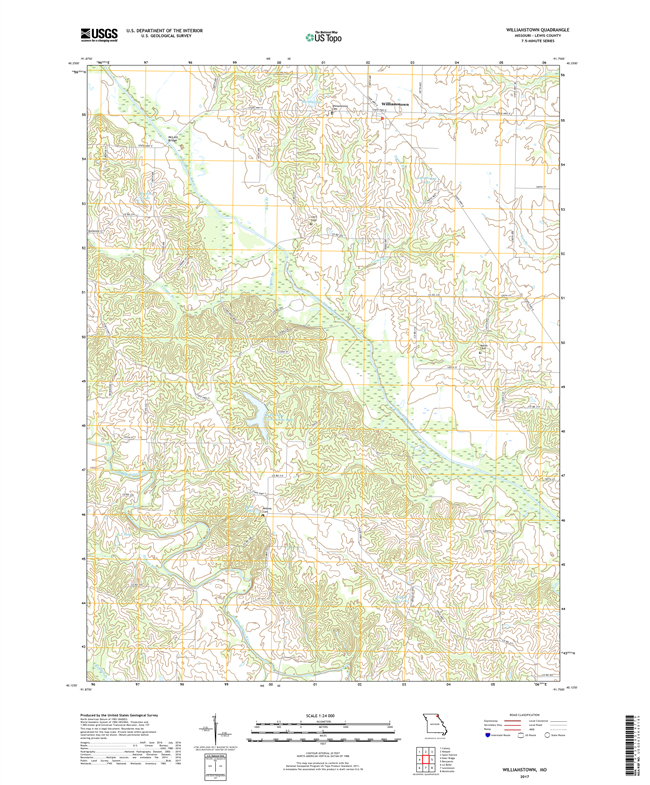 Williamstown Missouri - 24k Topo Map