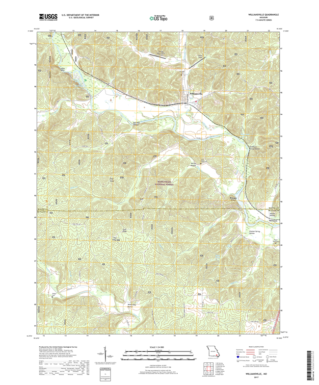 Williamsville Missouri - 24k Topo Map