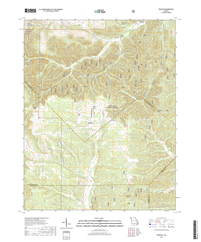 Womack Missouri - 24k Topo Map