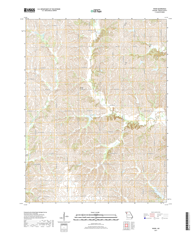 Wood Missouri - 24k Topo Map