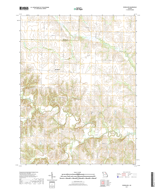 Woodlawn Missouri - 24k Topo Map