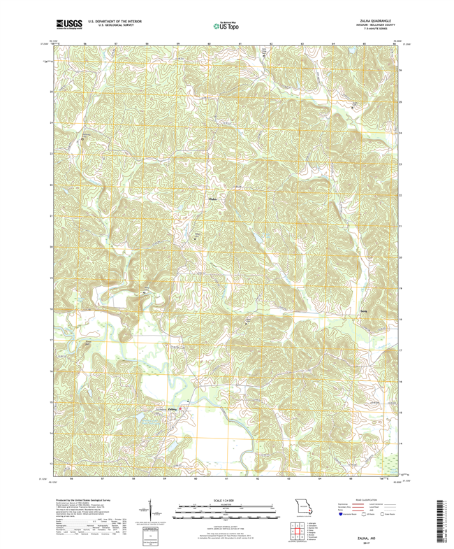 Zalma Missouri - 24k Topo Map
