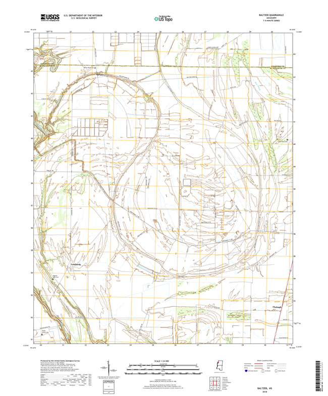 Baltzer Mississippi - 24k Topo Map