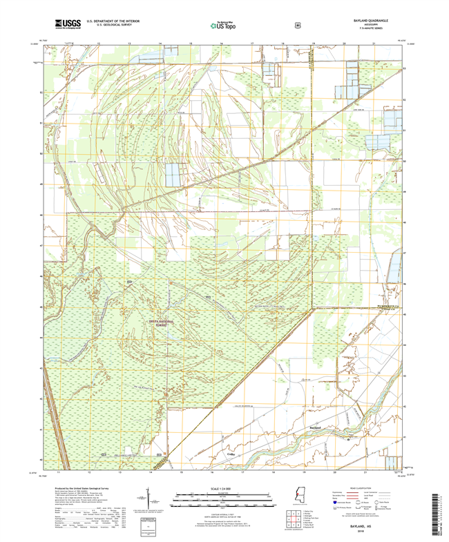 Bayland Mississippi - 24k Topo Map