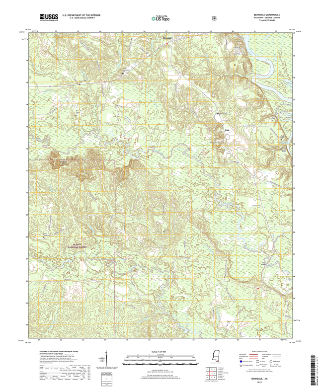 Benndale Mississippi - 24k Topo Map