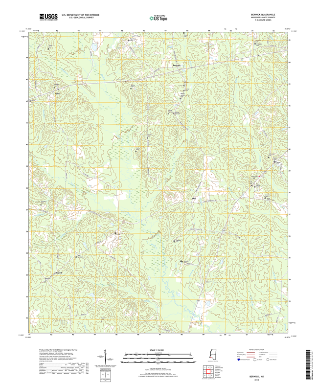 Berwick Mississippi - 24k Topo Map