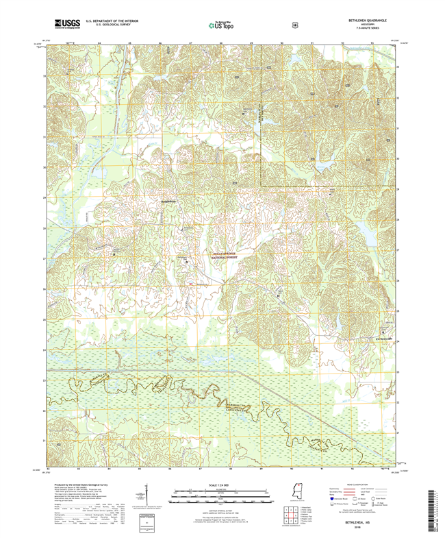 Bethlehem Mississippi - 24k Topo Map