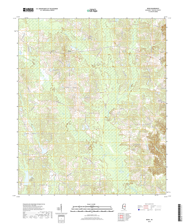 Boon Mississippi - 24k Topo Map