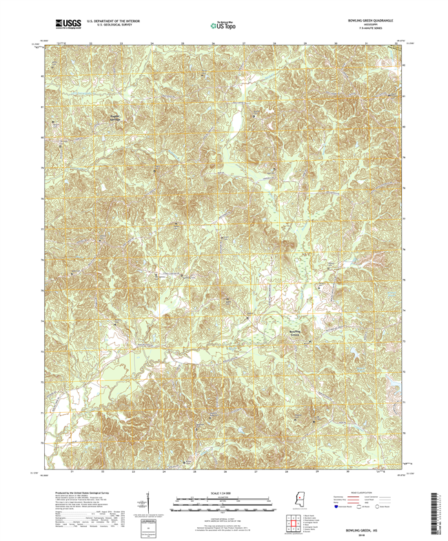 Bowling Green Mississippi - 24k Topo Map