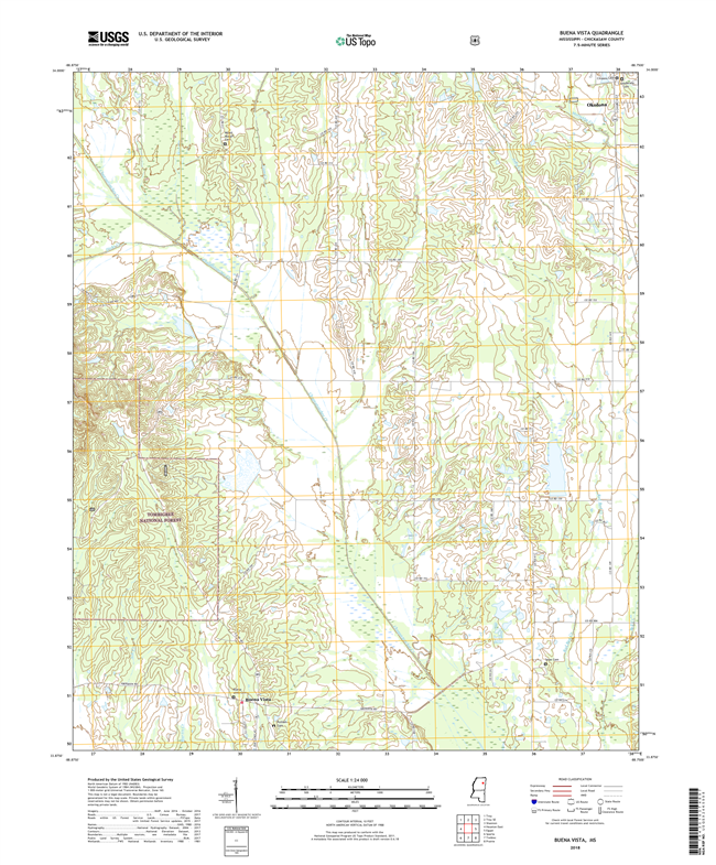 Buena Vista Mississippi - 24k Topo Map