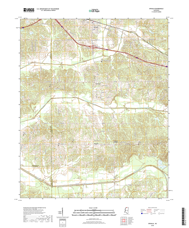 Byhalia Mississippi - 24k Topo Map